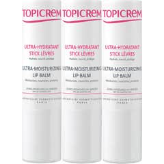 Topicrem Kit Ultrahidratante Stick Labial 3x4g