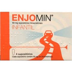 Enjomin 50mg Dimenidrinato Crianças Supositórios 4 Unidades