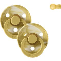 Bibs Pacifiers Mustard Tinta de Marfim T1 2 peças