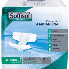 Soffisof Airdry Pannoloni Mutande Super Medium 15 Unità