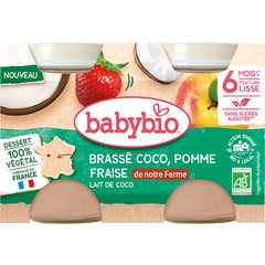 BabyBio Misturado Coco Maçã Morango Bio 2x130 g