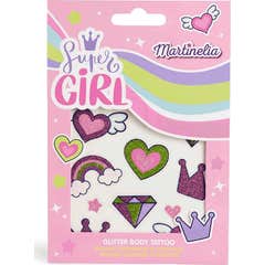 Martinelia Supergirl Tatuagens com Purpurina 1 un.