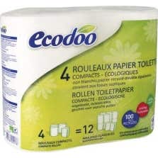 Ecodoo Papel Higiénico 100% Fibra Reciclada 4pcs