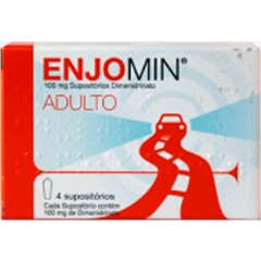 Enjomin 100mg Dimenidrinato Supositórios 4 Unidades