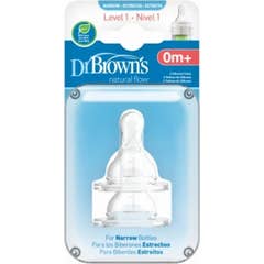 Tetina de silicone boca larga newborn do Dr. Brown 2uds