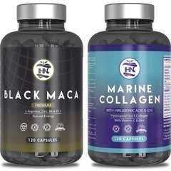 HN Pack Black Maca Premium 120 caps + Colagénio Marinho 120 caps