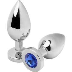 Metal Hard Anal Plug Diamond Azul Medium 7.62cm 1ud