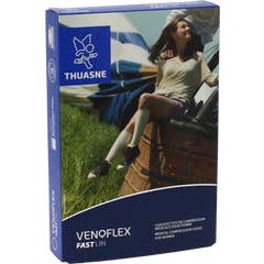 Thuasne Venoflex 2 Fast Lin Mulher Meia Preto N2 1 Par