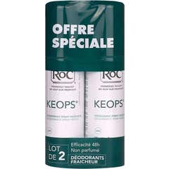 Roc Keops Spray Déodorant Fraîcheur 2 X 100 ml