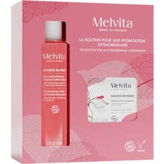 Melvita Source de Roses Coffret Hidratante Água 150ml + Creme 50ml