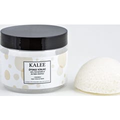 Esponja Kalee Esponja Konjac Natural Branca Todos os Tipos de Pele