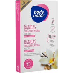 Body Natur Bandas de Cera Depilatória Facial Vegan 12 Unidades