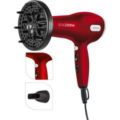 Mpm Msw-11 Secador de Cabelo Profissional + Difusor Vermelho 2200W