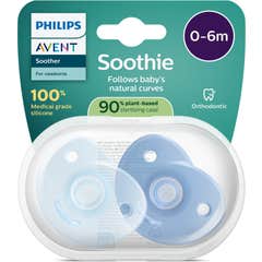 Philips Avent Soothie Chupeta Eco Azul 0-6M Scf099/21 2 Unidades