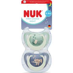 NUK Chupetas First Choice Noite Hippo Koala 2 unid.