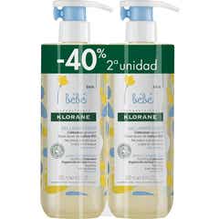 Klorane Bebé Gel de Limpeza Suave Lote de 2 x 500 ml
