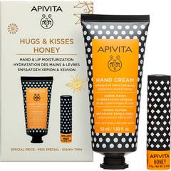 Apivita Pack Hugs & Kisses Honey Crema de manos 50ml + Labial 4,4g