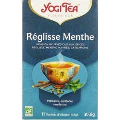 Chá Yogi Chá Licorice Menta Orgânico 17 saquinhos de chá