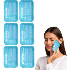 Boston Tech Mini Bolsas Gel Frio-Calor EPIONE Reutilizáveis para Alívio Facial e Contusões 6 unid.