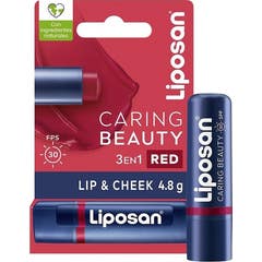 Liposan Caring Beauty Bálsamo Labial e Blusher Red SPF30 4.8 g