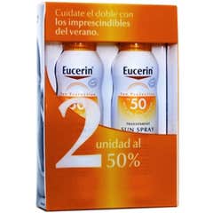 Eucerin Sun Spray Transp Protecção Seca Sensitive SPF50 2x200ml