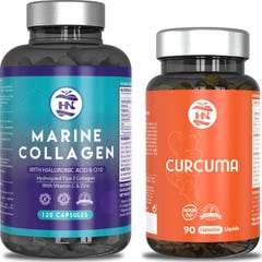 HN Pack Colagénio Marinho 120 caps + Curcuma 90 caps