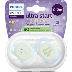 Philips Avent Ultra Start 0-2M Nighttime L Green Blue 2 Unidades