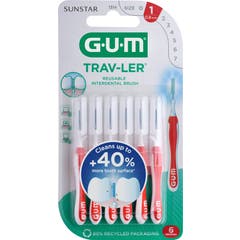 GUM® escova interdental 1314 trip 08mm 6pcs