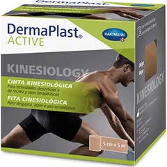 Fita Kinesiological ativa de Dermaplast 5x5 bege Fita Kinesiological ativa de Dermaplast 5x5 bege