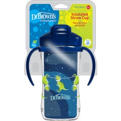 Dr. Brown'S Chávena com Palhinha Isolante Azul 300 ml 1 Unidade