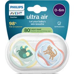 Philips Avent Ultra Air Deco Boy Minhoca Leopard 0-6M 2 Unidades