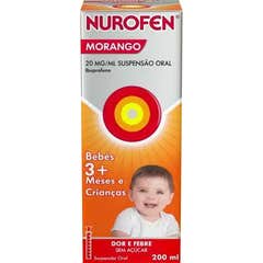 Nurofen Morango Ibuprofeno 20mg/ml Suspensão Oral 200ml