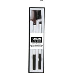 White Eyebrow Brush Duo