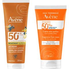 Avène Pack Crema SPF50+ Sin Perfume 50ml + Leche SPF50+ Pediátrico 250ml