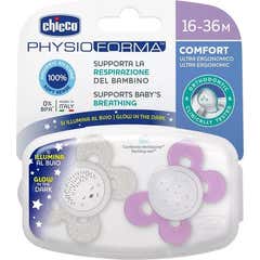Chicco Chupete Silicona Physio Comfort Niña 16-36 M 2u