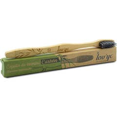 Lovyc Medium Toothbrush Bamboo Infused Charcoal 1pc