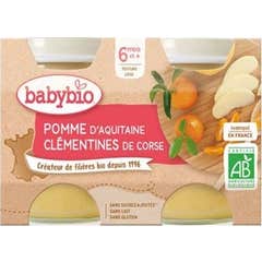 BabyBio Maçã Clementina 2x130g
