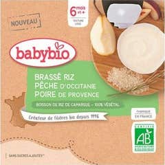 BabyBio Cabaças Arroz Pêra Pêssego 4uts 85g