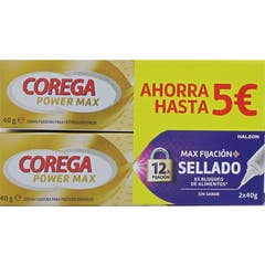 Corega Max Fixação + Selado Adesivo Prótese Dentária 2x40 gr