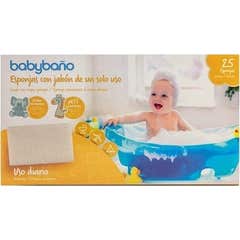 Babybaño Esponja Jabonosa De Un Solo Uso Para Bebés Babybaño,