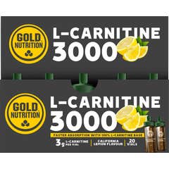 Gold Nutrition L Carnitina 3000 mg 20 frascos