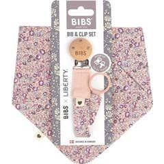BIBS Conjunto de Bandana com Prende-chupetas Eloise Blush 1 unid.