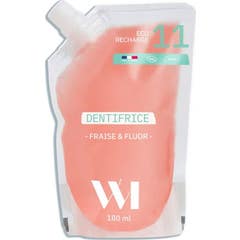WhatMatters Pasta Dentes Morango Adultos e Crianças +7 Eco-Refil 180ml