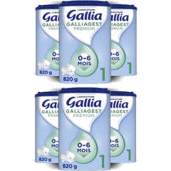 Gallia Galliagest Premium Pack Leite Infantil 1 0-6M 6x820 g