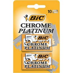 Bic Chrome Platinum Lâmina de Barbear Clássica 10 Unidades