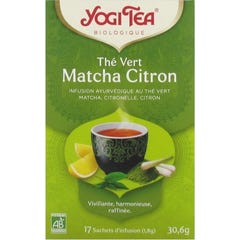 Chá Yogi Chá Verde Matcha Lemon 17 Sachets