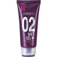 Gel Molhado Salerm+ Gel de Estilo Molhado de Fixação Média 200ml