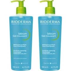 Bioderma Sebium Moussant Gel 2x500ml