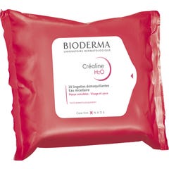 Toalhetes de limpeza Bioderma Crealine H2O x 25