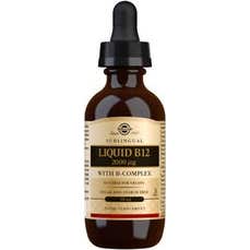 Vitamina líquida Solgar B12 com complexo B 2000 mcg 59 ml